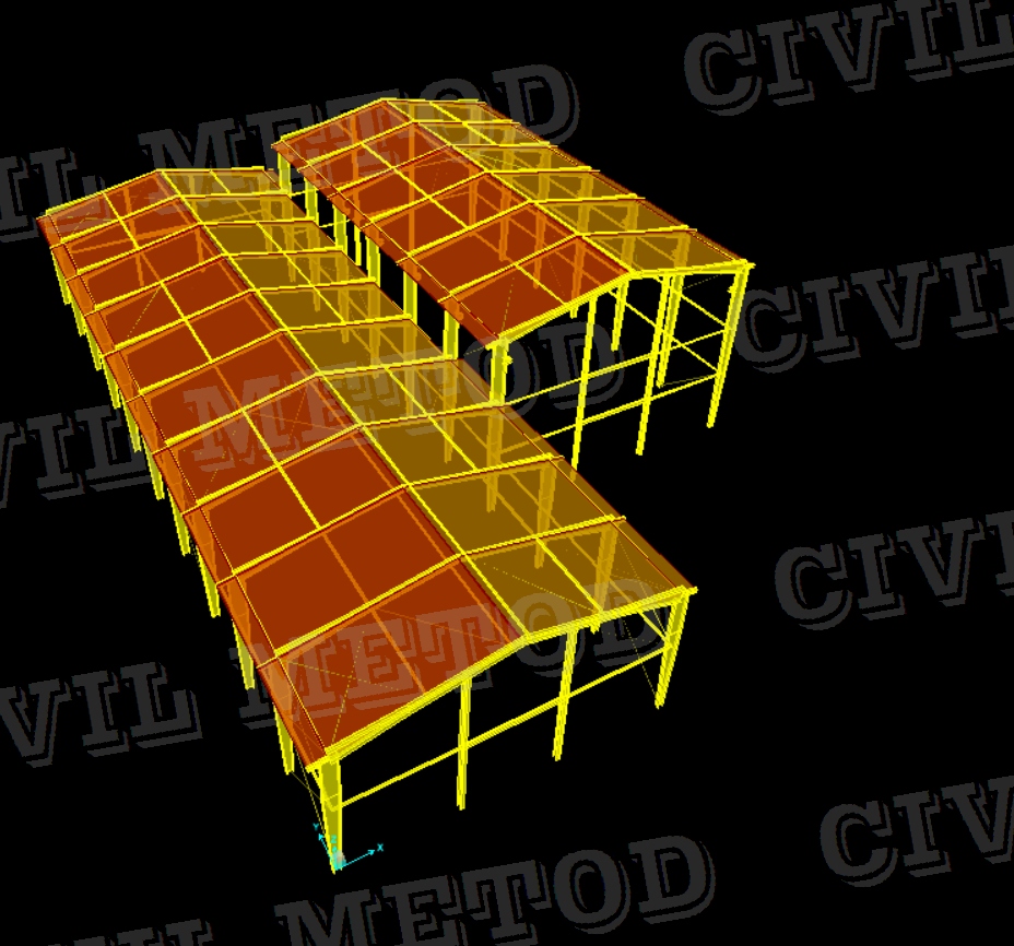 سوله تیرورقی دوقلو  دارای جرثقیل 5 تن به دهانه 20 و طول 60 و 30 متر